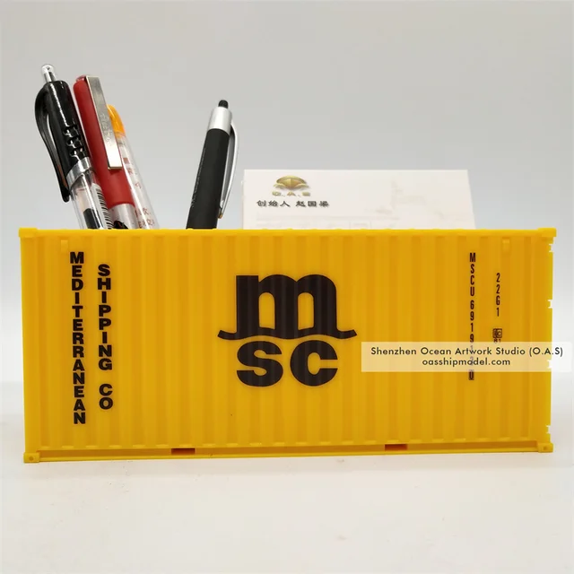 MSC Plastic Storage Box  Model  Scale 1:35  Shipping Container O.A.S Factory Customizable Pen Holder  Model