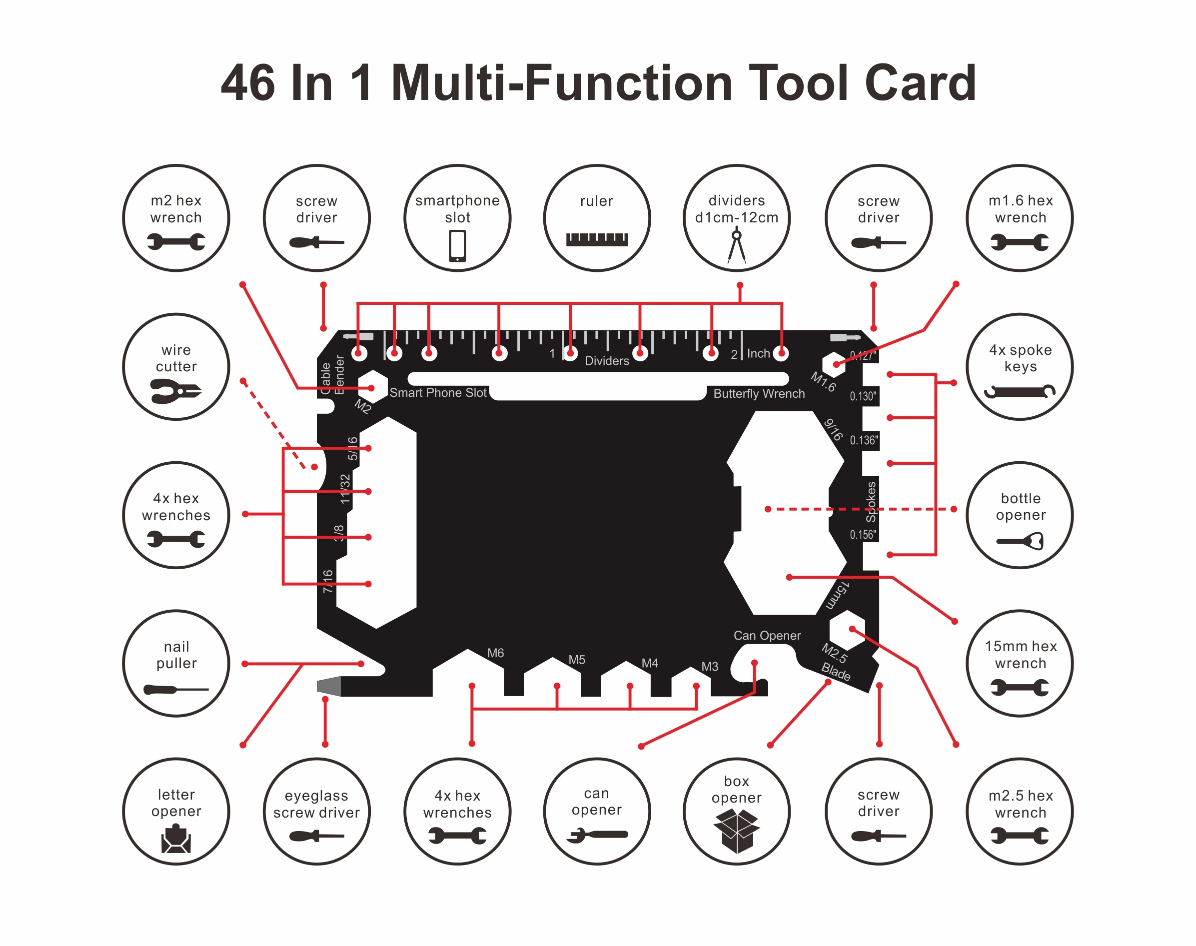 Customized LOGO Stainless Steel  Multi Purpose Multi Function Credit Card Tool Gift Business Card With Print Logo