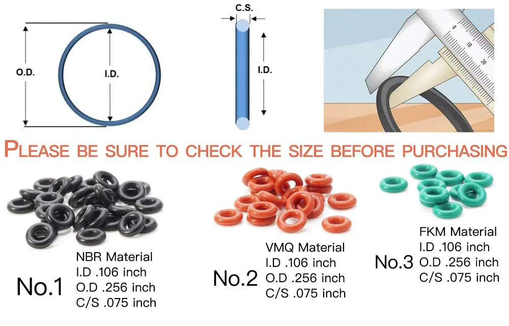 Customized Ffkm O-ring Nitrile Rubber Buna Nbr70 Durable O-ring Use Oil ...