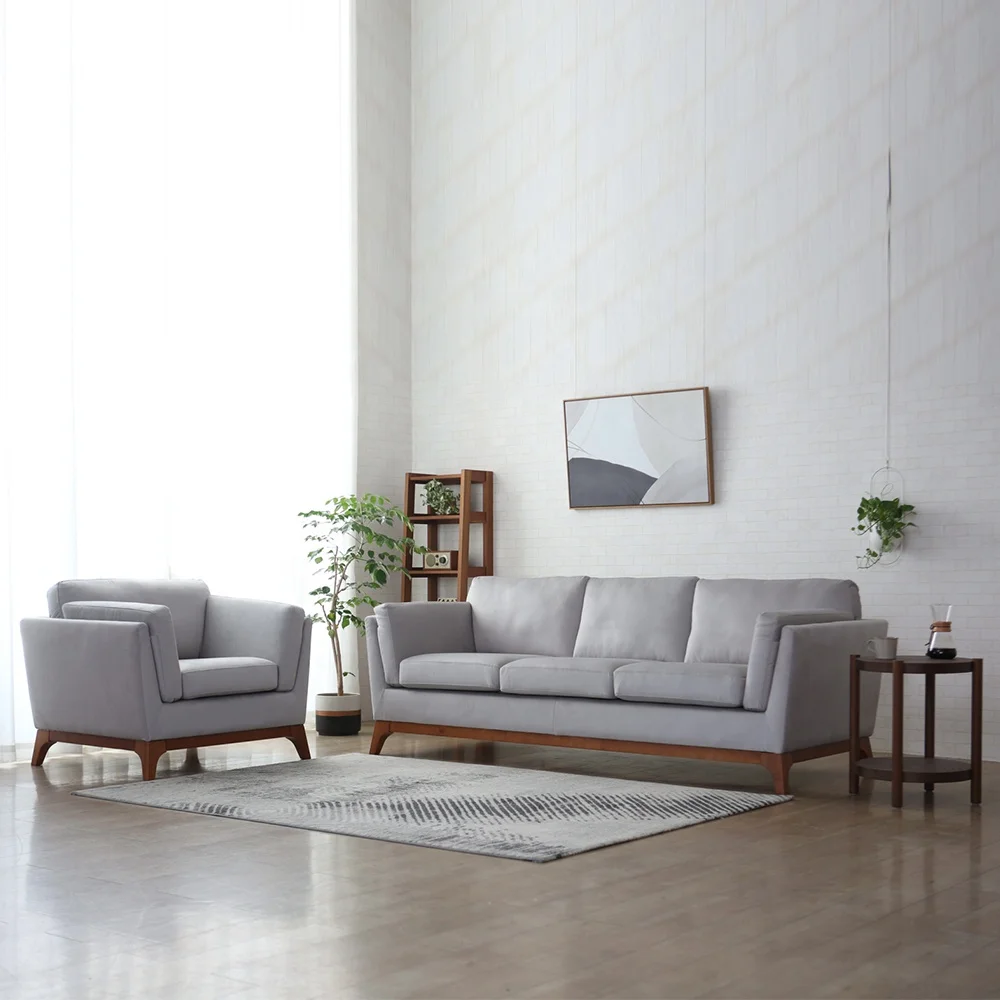 Đặt hàng tùy chỉnh tại nhà máy Vải 2-3 chỗ Sofa và Ghế đơn 1 chỗ Ghế sofa đơn