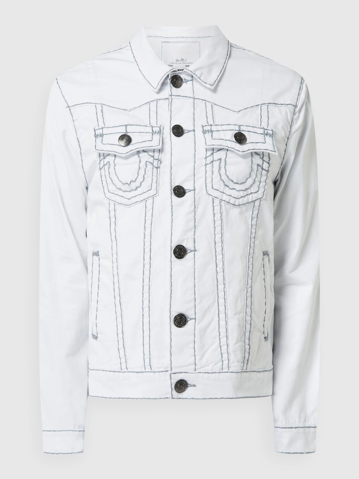 Custom Autumn Winter High Quality Stylish Casual White Trend Vintage Denim Fabrics Custom Denim Jacket Men Men's Jackets