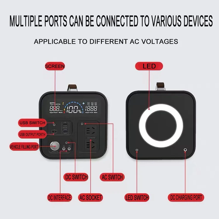 Enerlution 、 Hybess - 2022 Hot Venus 1000 Portable Power Supplies Solar Panel Outdoors Storage Storage Store 14