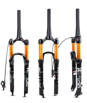 BOLANY 26"/27.5"/29" Bicycle Magnesium Alloy Tapered Straight Mountain Bike Air Fork Remote Control Bicycle Fork