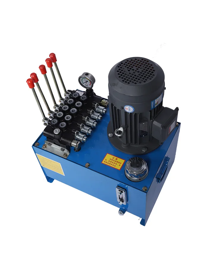 380V 4 kW Bidirectional Hydraulic Power Unit New 4-Way Manual Valve for Balers with 1-Year Warranty
