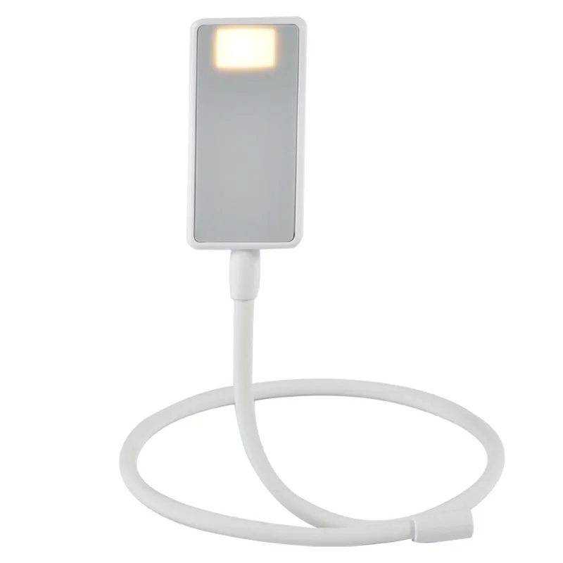 Flexible Rechargeable LED Neck Light Foldable PC Material for Hands-Free Indoor Lighting School Living Room Available White