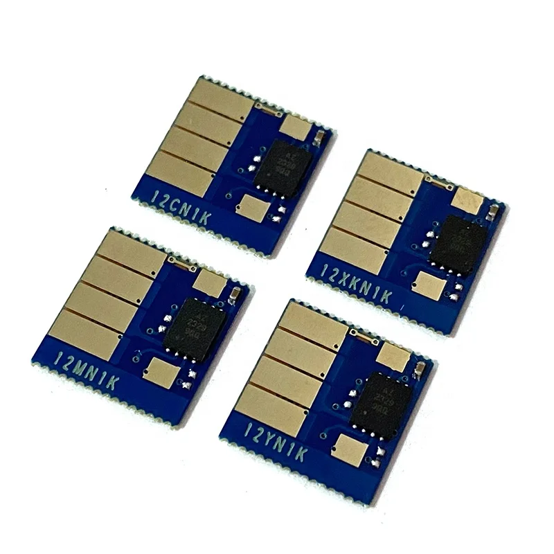 HP DesignJet T210 T230 T250 T630 T650 చిప్ ప్లాటర్ స్పేర్ పార్టుల కొరకు అనుకూలమైన మరియు కొత్త 712 C M Y K ఇంక్ కార్ట్రిడ్జ్ చిప్