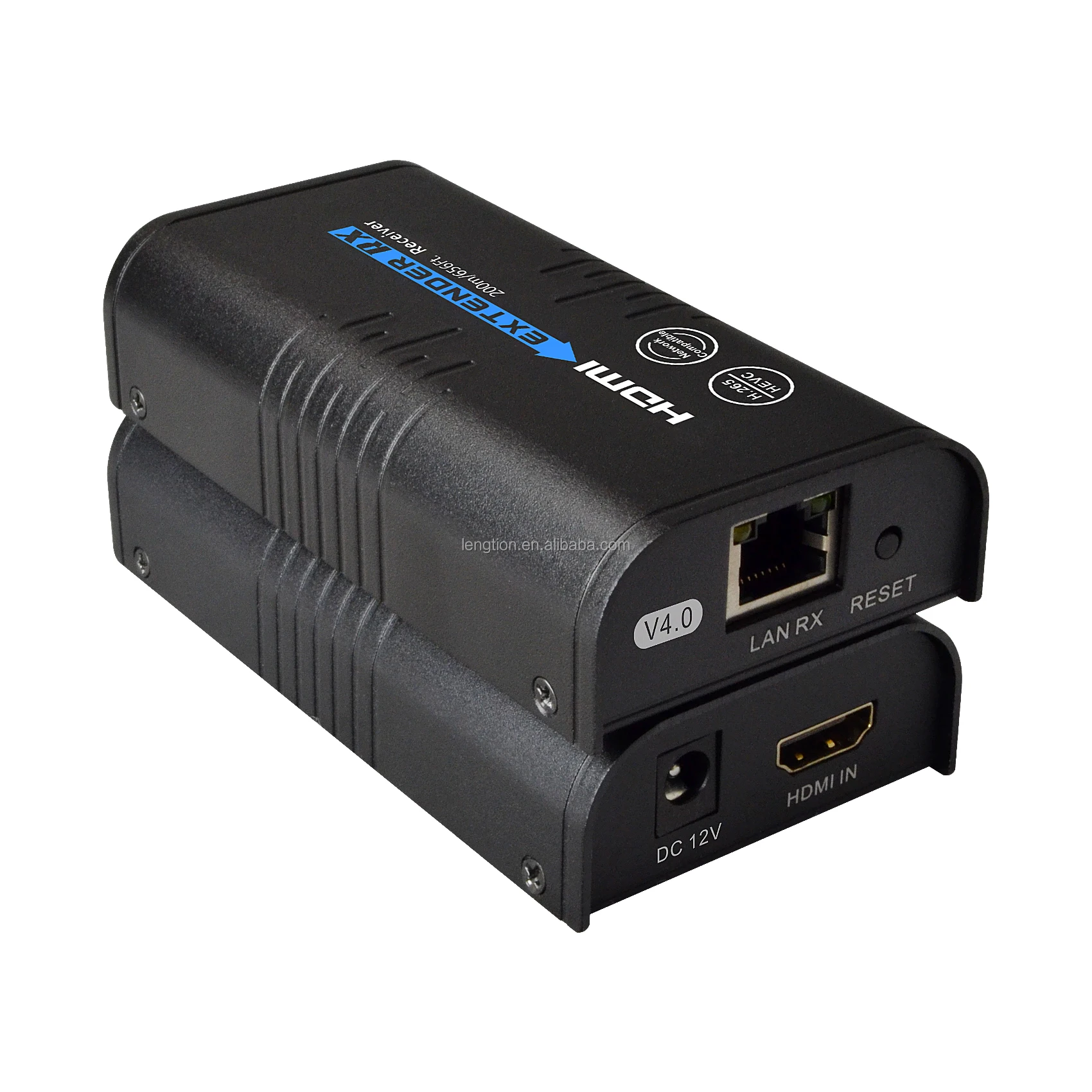 4k Extender 120m With Loop Over Single Cat5e/6 Rj45 Lan To Rj45