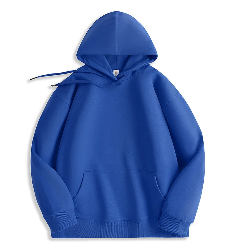 Double-layer Hooded Shoulder Pullover Hoodie for Men Autumn Winter Fashion Brand Large S