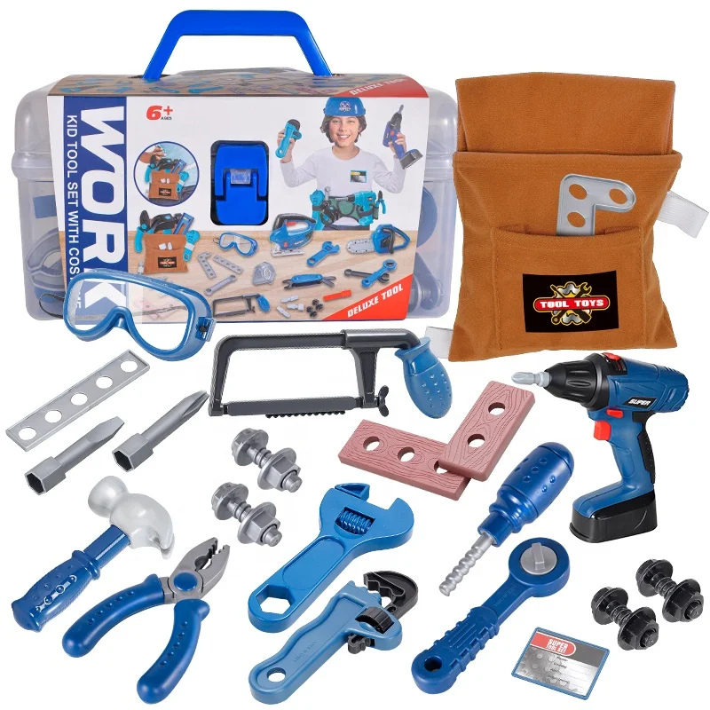 Construction Kids School Baby Worker With Belt Kit Repair Pretend Play Simulation Tool Set Toys