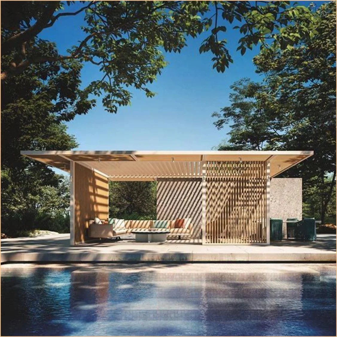 Louvered Roof Louver Pergola Outdoor Pergola Electric Aluminum Modern ...
