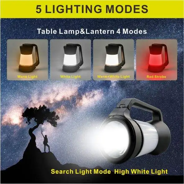 3 in 1 Multi-function Outdoor Portable Battery Camping Light Lantern Flashlight Spotlight Table Lamp supplier