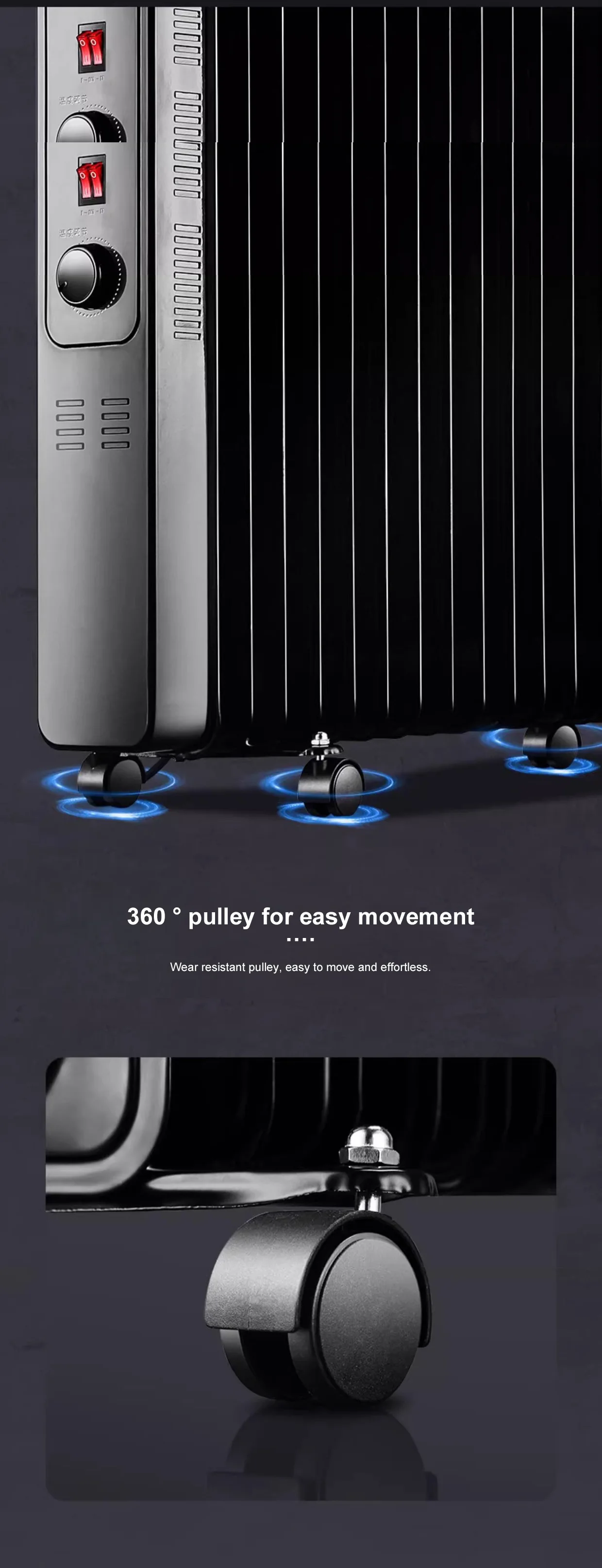 Filled Radiator, 2000 W, Metal - detail 14