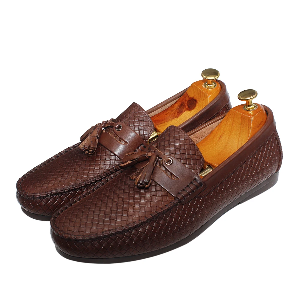 Мужские слипоны для вождения черные классические туфли ручной работы из итальянской кожи