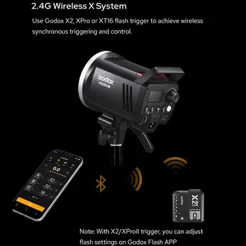 Godox MS300V MS300-V 300W 2.4G Built-in Wireless Receiver Lightweight Compact Durable Bowens Mount Flash for Photographic Studio detail image