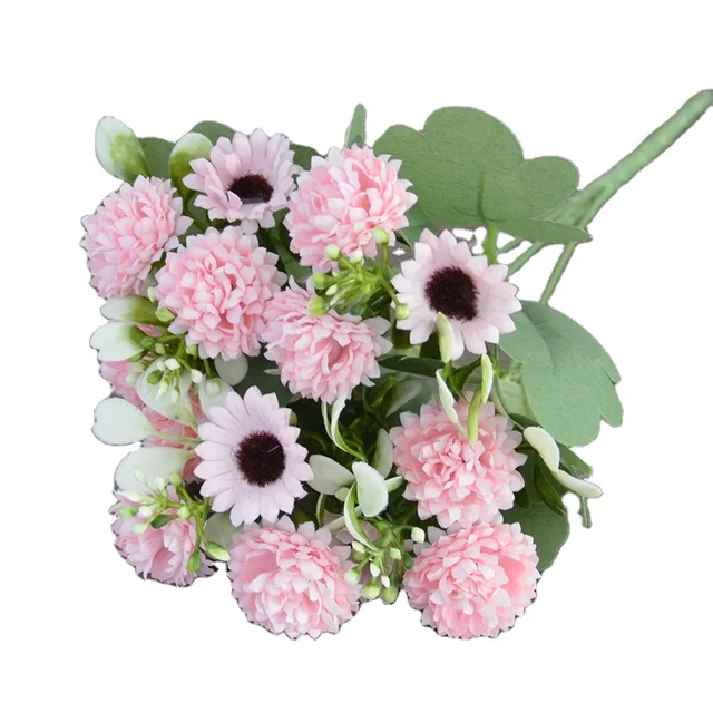 Home Party Festival Decoration Simulation Beautiful Lilac Daisy Flower Wholesale Lilac Chrysanthemum