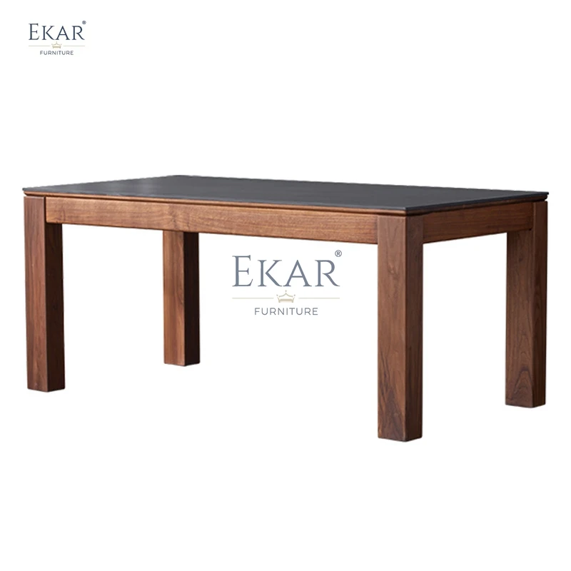 product ekar furniture solid wood rectangular dining table and chairs kitchen table set 4 chairs-66