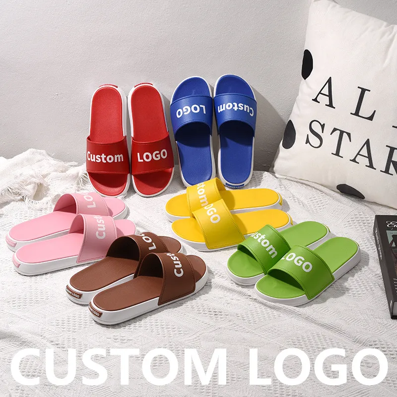 Custom discount branded slippers