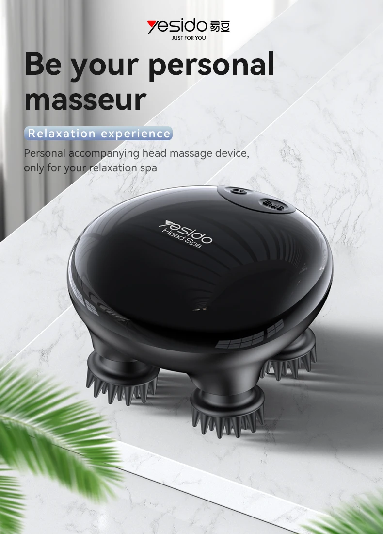 Yesido IPX7 Waterproof Performance EMS Low Frequency Massage Red Light Irradiation Head Massager