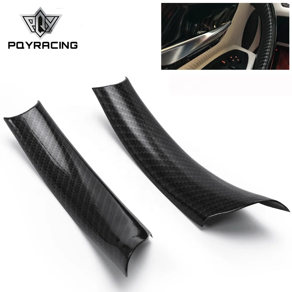 左右両側カーボンファイバーテクスチャドアプルハンドルカバー