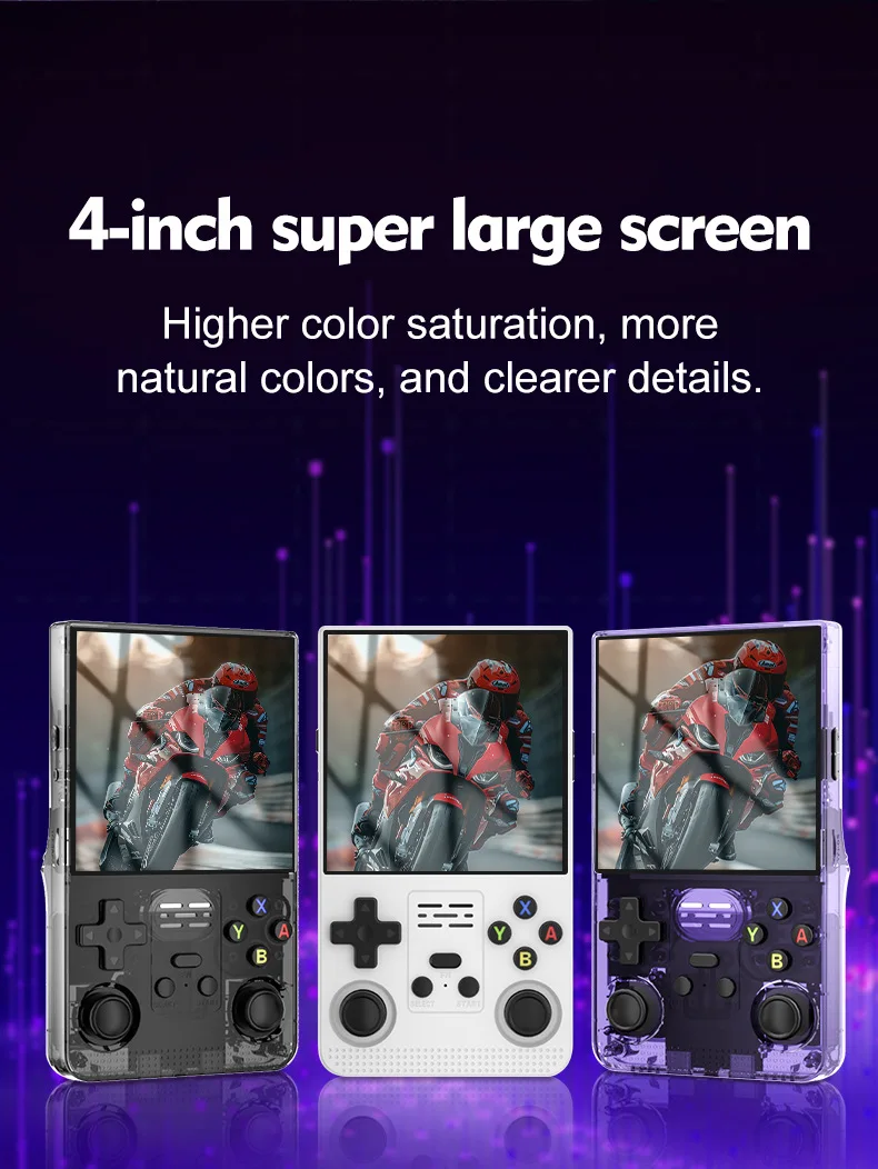 R39MAX オープンソースレトロゲームコンソール 4インチHD画面 64G/128G 