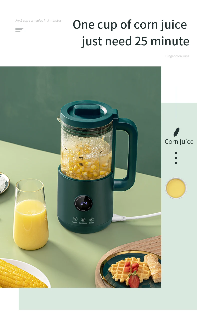 600ml Mini Soup And Soy Bean Milk Maker Portable Electric Heating