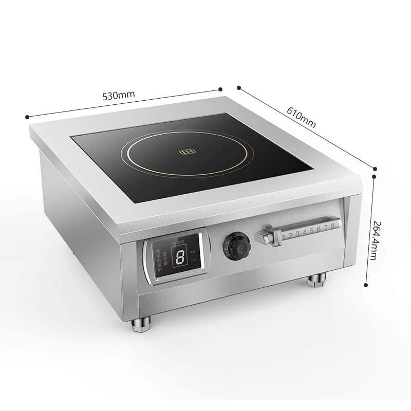 Commercial 8000W 380V Induction Cooktop  Stainless Steel Induction Stove