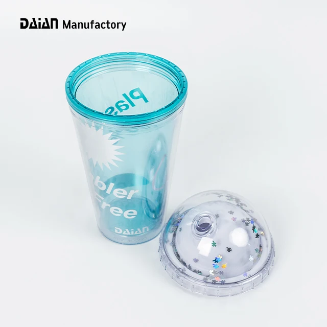 Индивидуальная Изолированная пластиковая кружка акриловая с логотипом 16 унций оптовая