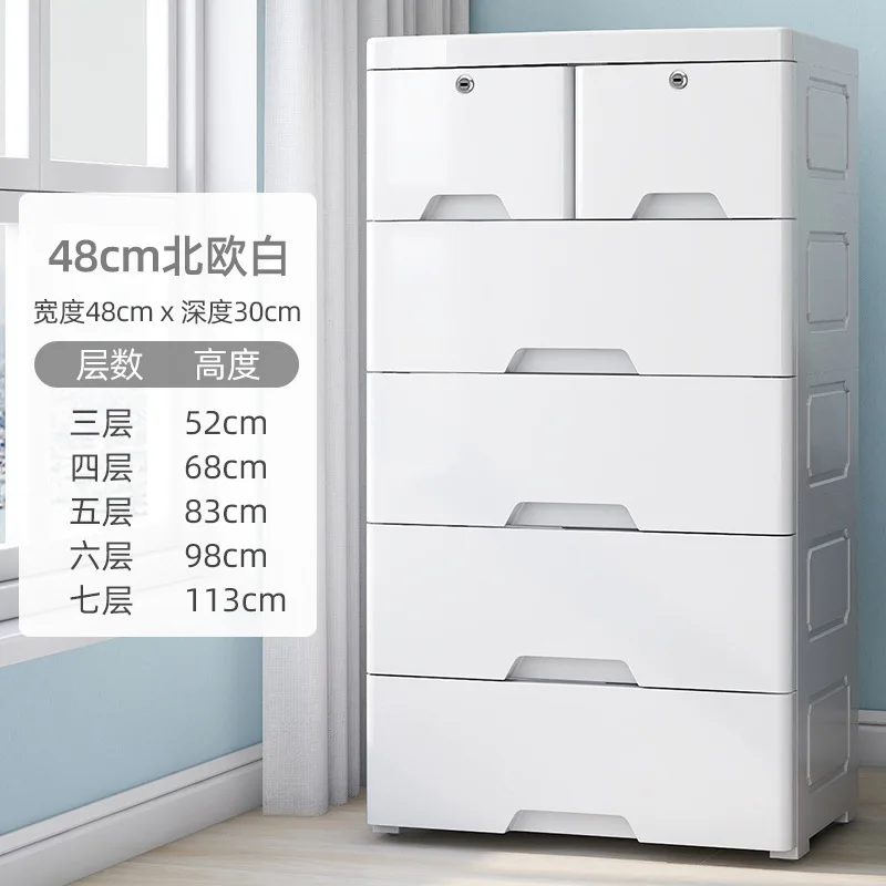 Colorful Plastic bedroom clothes filing storage stackable wheels cabinet with pull-out drawers