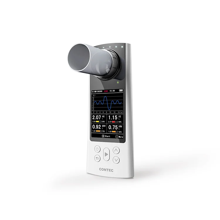 Портативный Медицинский цифровой спирометр CONTEC SP80B с цветным дисплеем и USB