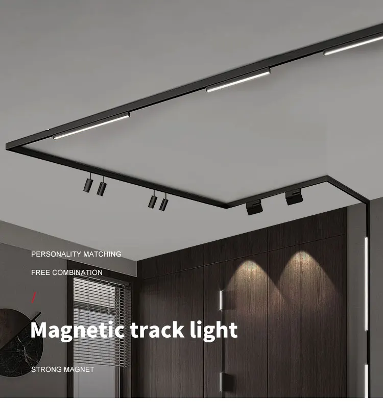 Surface Mounted Linear Track Light 48v Ultra Thin Led Magnetic Track Light System Buy Magnetic