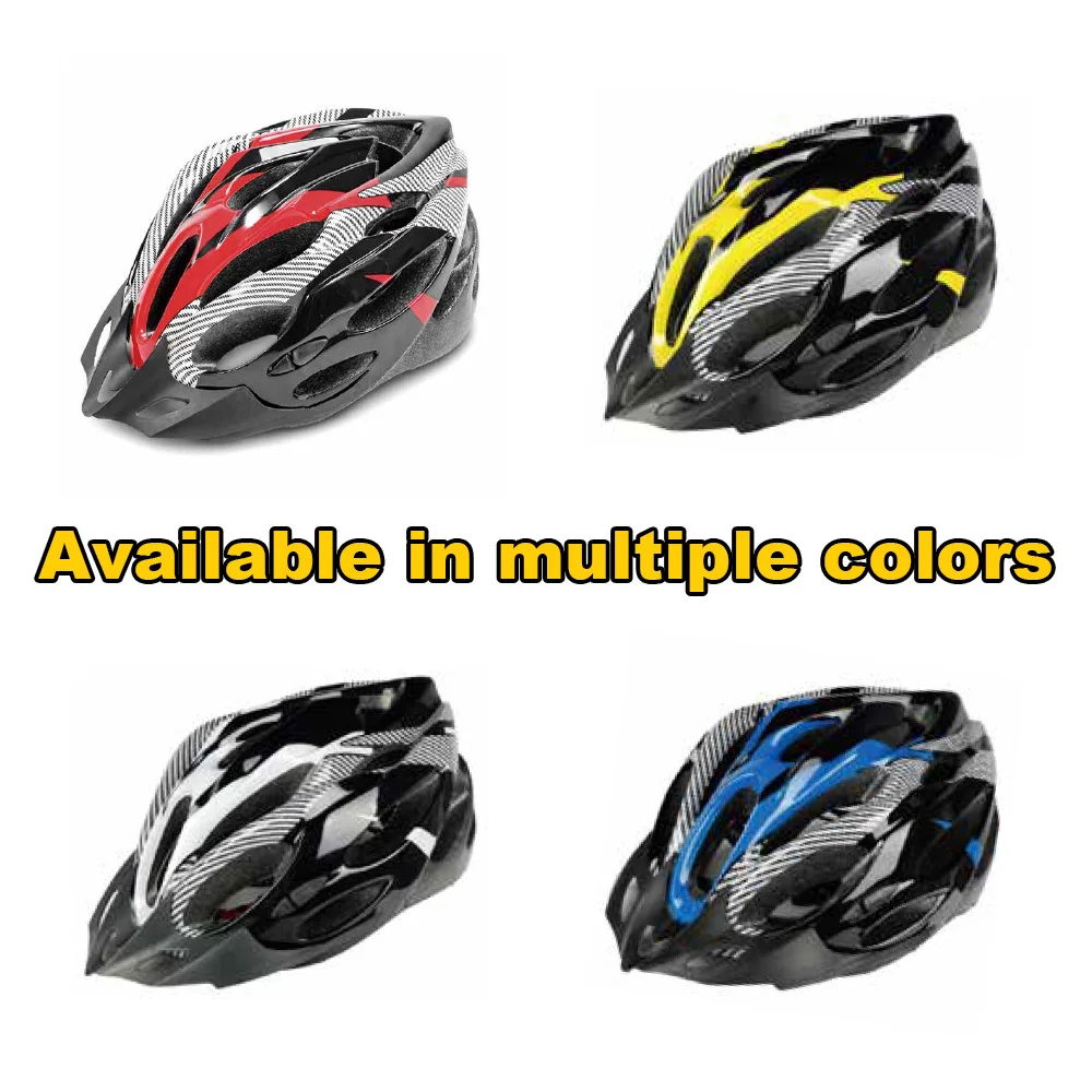 Lightweight PC+EPS Aerodynamic 19-Vent Road Bike Helmet with Removable Visor Adjustable M/L Size Bicycle Helmet