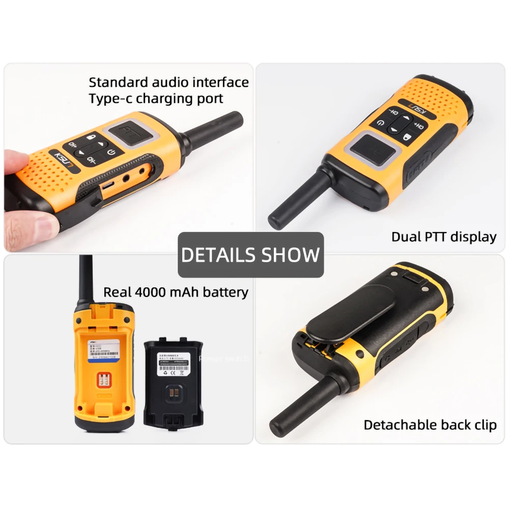 KSUN GZ32 Custom VOX CTCSS DCS PMR FRS License Free Two Way Radio Handheld Mini Comunicador Walkie Talkie De Largo Alcance