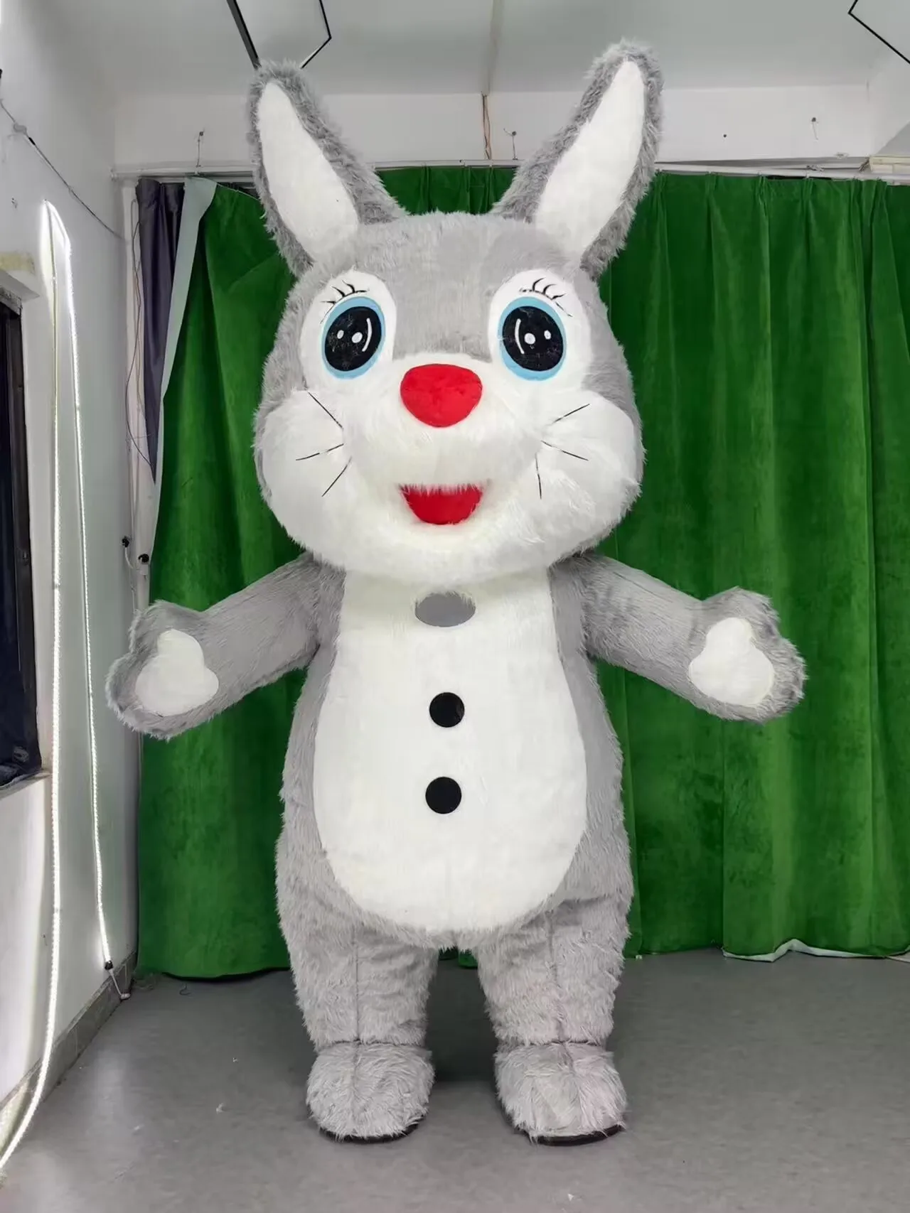 2025 Short Ear Different Color Factory Direct Sales Easter Bunny Inflatable Rabbit Mascot Costume for Adult