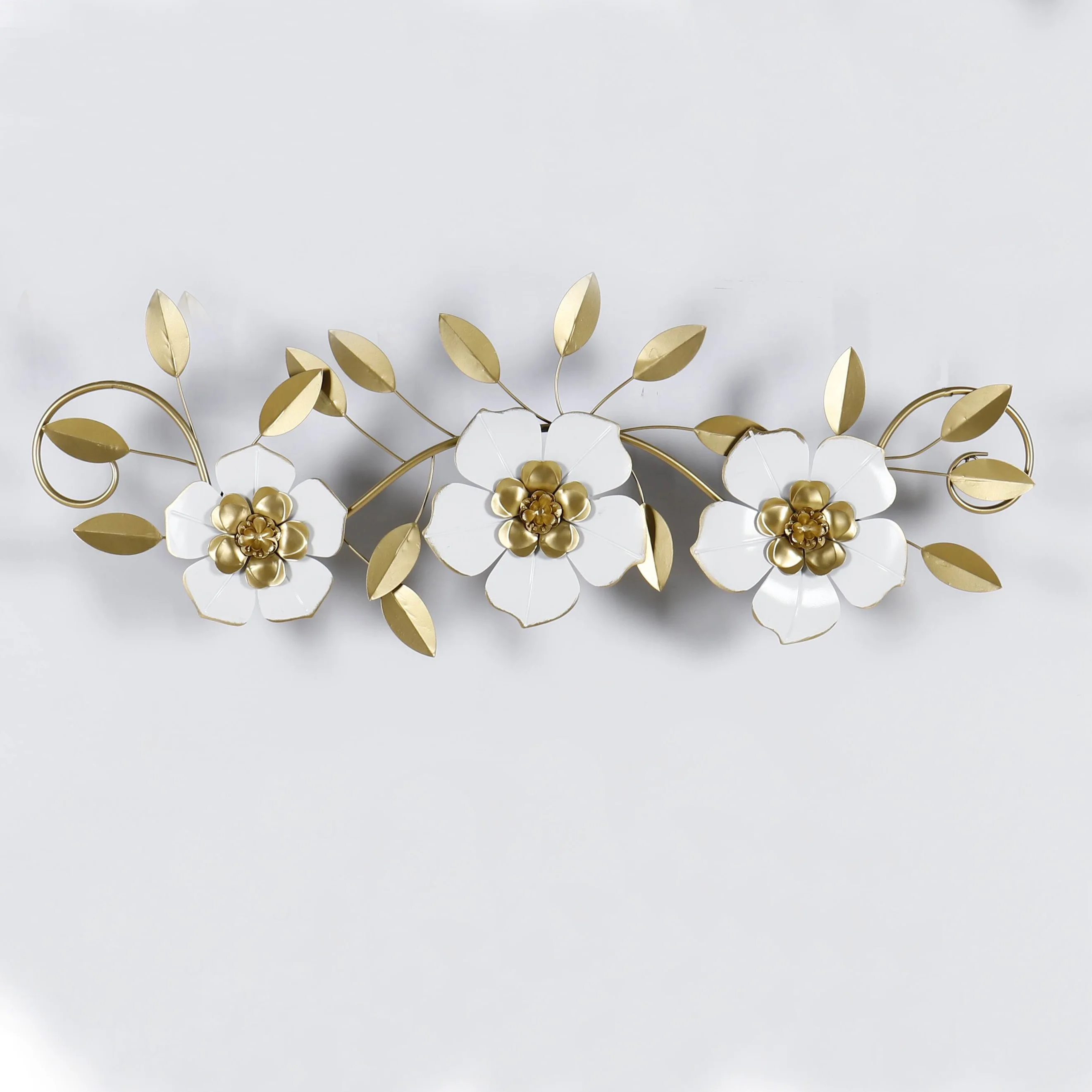 Home Decor Luxury Accessories BeiTe Interior Metal Flower Wall Decorations for Home