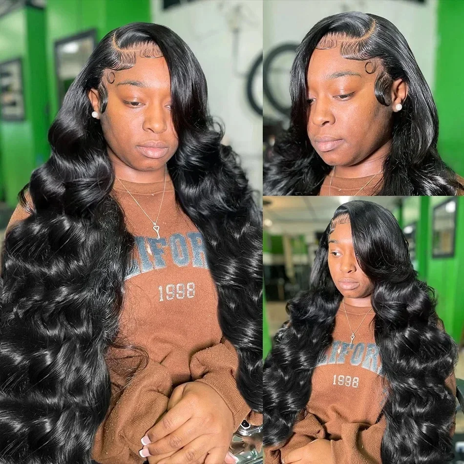 Echthaar perücke lace front body wave hd lace frontal voor dames_voghion.com