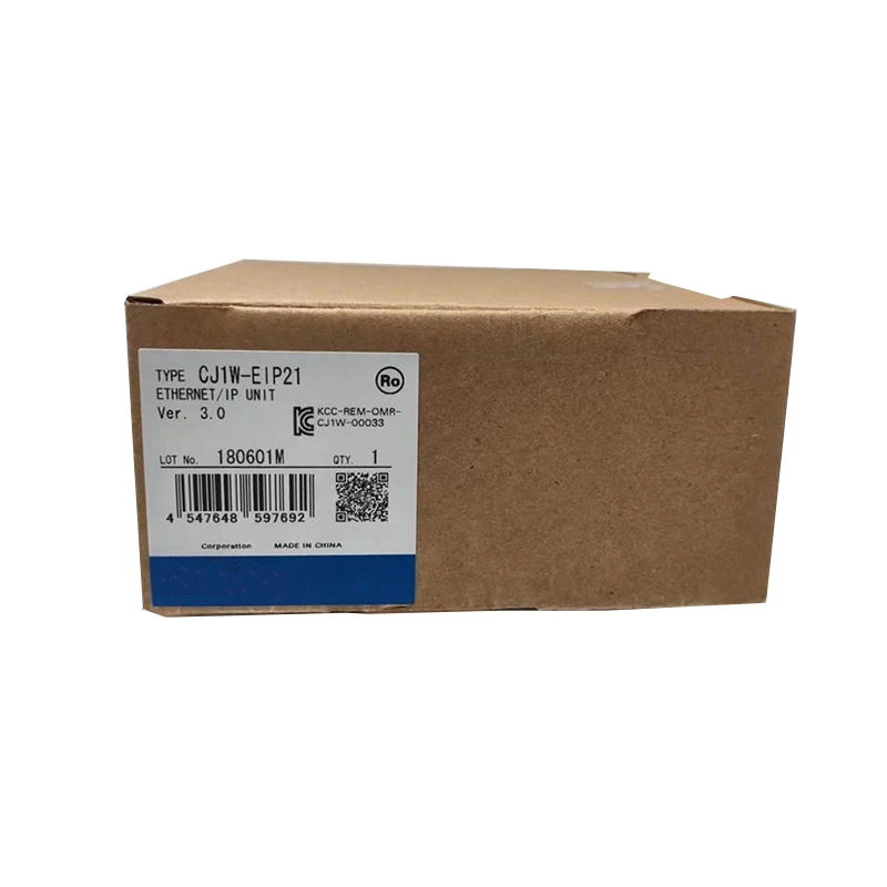 Нов оригинален комуникациски модул CJ1W-EIP21 на Omron од серијата CJ1W за EtherNet/IP, користен за размена на мрежни податоци и поврзување на ПЛК-ови во автоматизираниот систем за контрола CJ1.