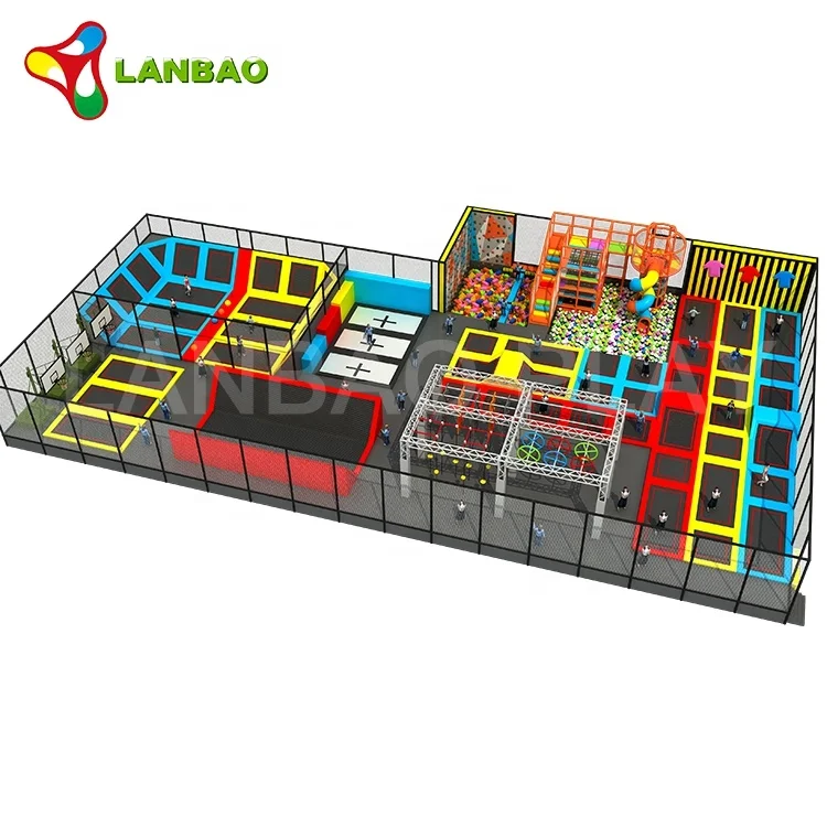 
 Океан тема гимнастика барабан крытый батут с защитной сеткой  