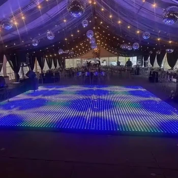 Disco led dance floor  tile factory 64pixel  LED Dancing panel led video tile  floor