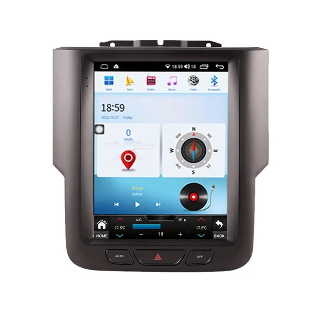 Pentohoi Vertical Screen For Dodge Ram 1500 2500 2014-2018 Tesla Style Android 12.0 Car Radio Gps Navigation Audio WIFI 10.4"