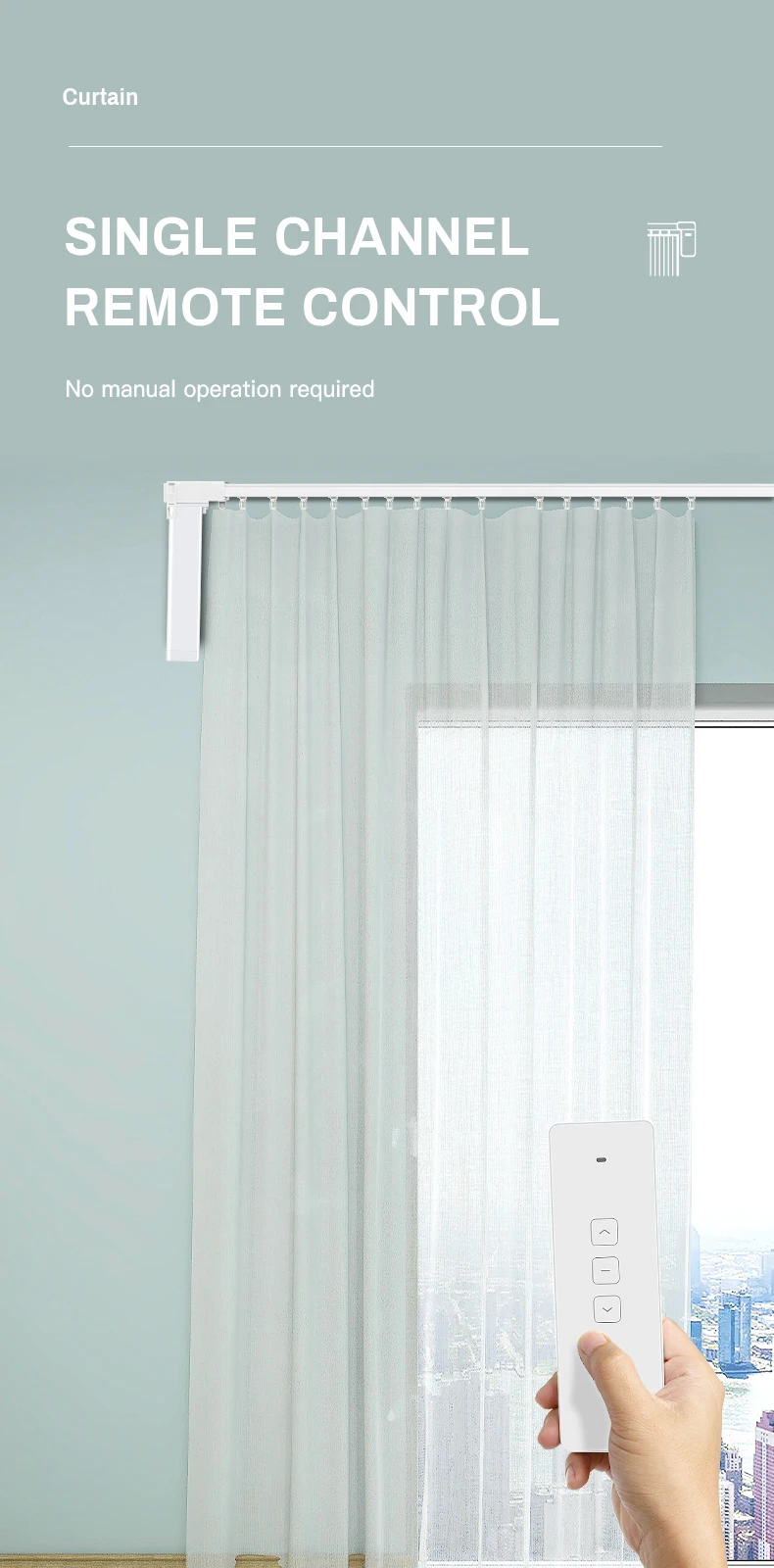 Gardens Adjustable Stitching Track Tuya Wifi Smart Curtain Kit - Buy ...