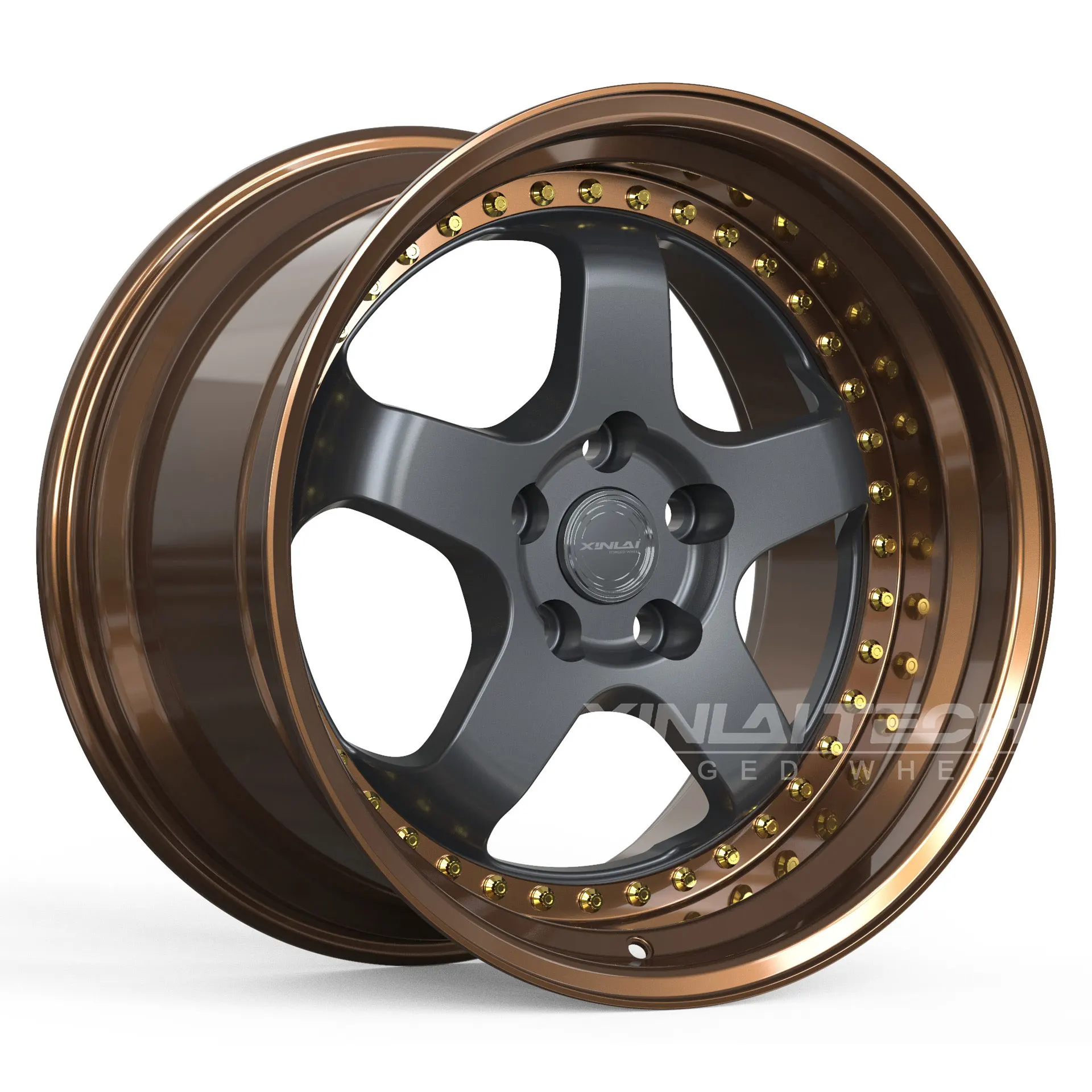 XL 2 Piece Deep Dish Deep Lip Concave Wheels 18 19 20 21 22 23 Inch 5x114.3 5x120 5x112 Custom Forged Wheels - Image 1