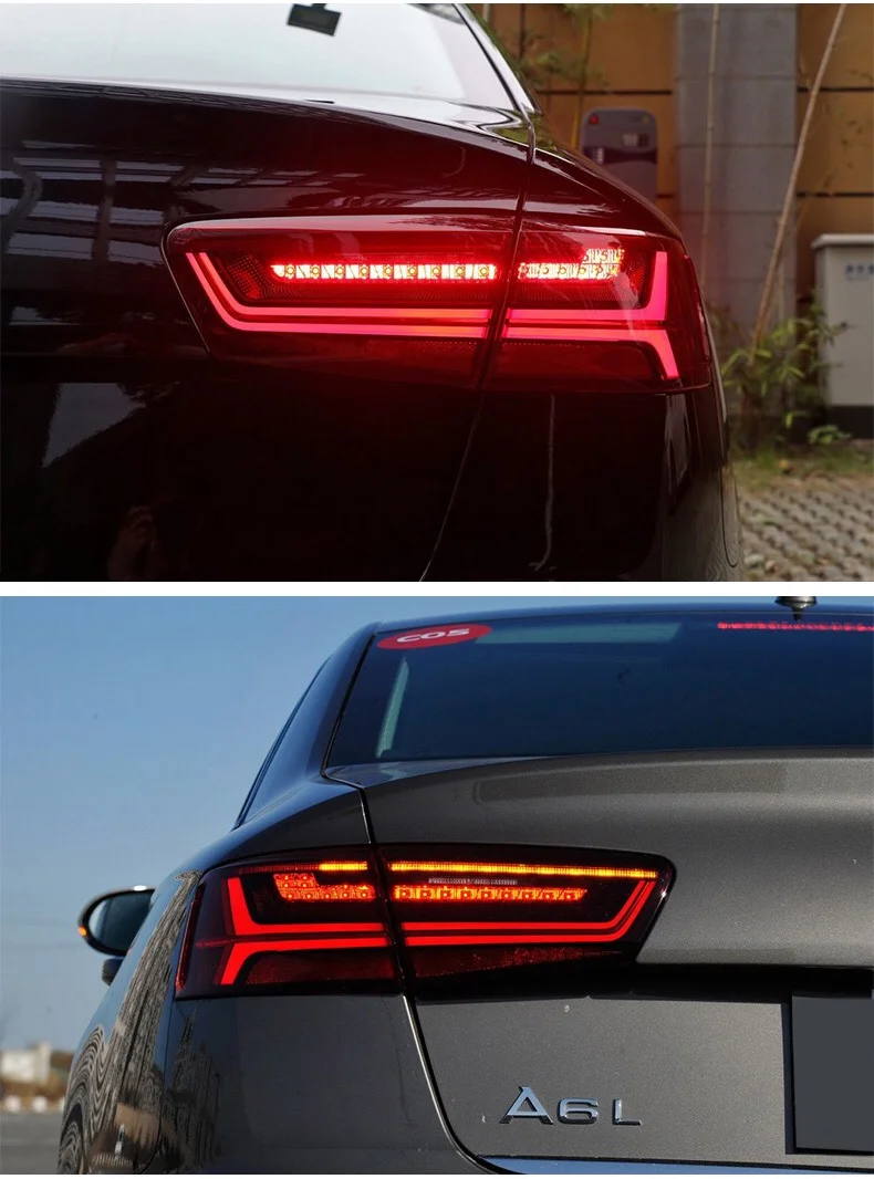 SJC Auto Car Tail Light for Audi A6 2012-2015 Upgrade 2016 Style LED ...