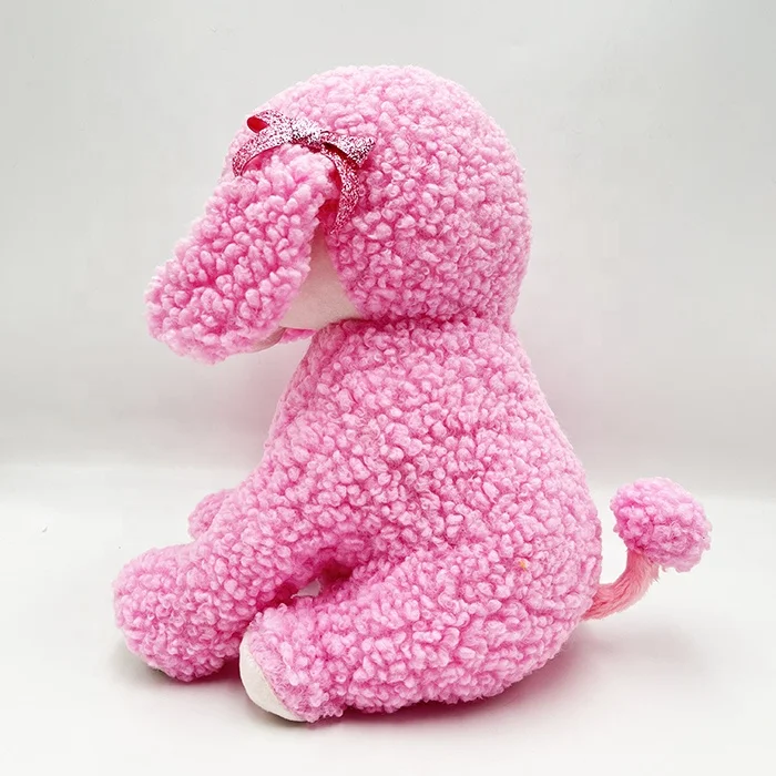 Shenzhen Factory OEM Custom Lovely Soft Stuffed Animals pink Dog Plush