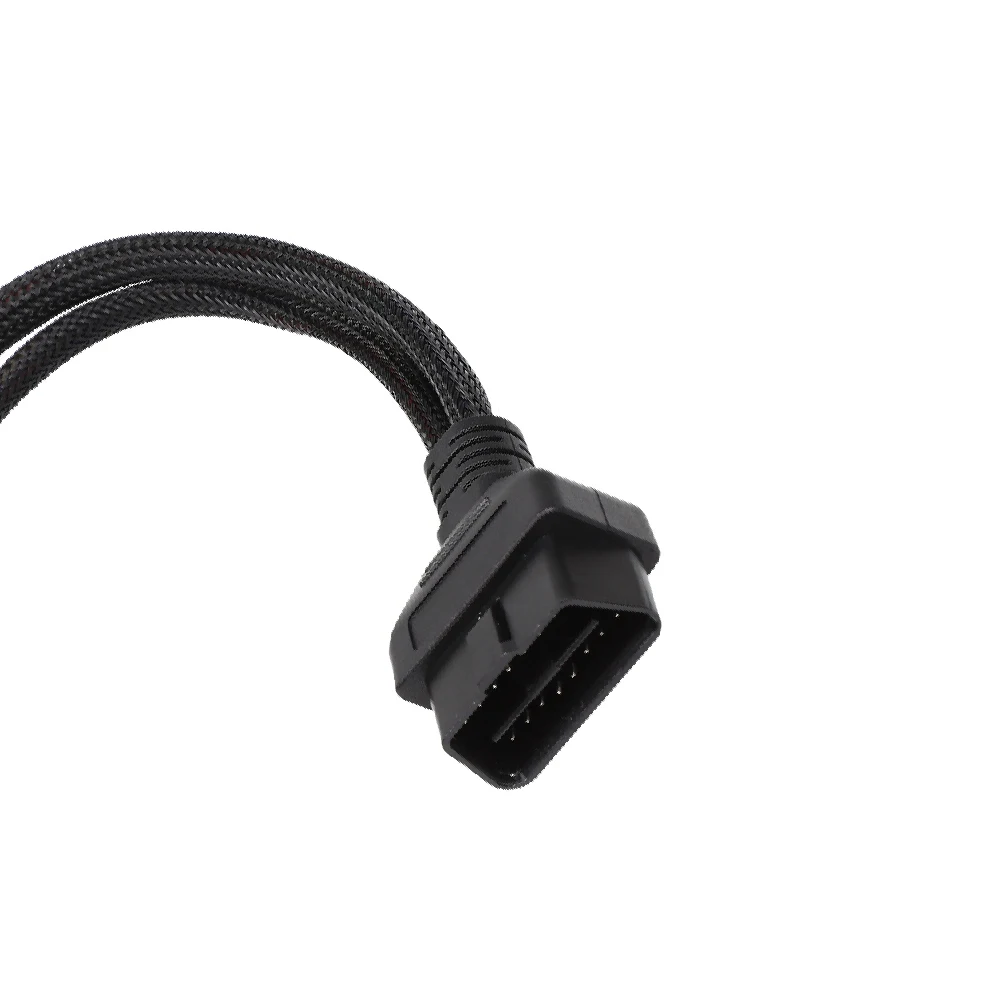 product military grade 30cm obd obd2 j1962 16 pin male female connector 1 to 2 splitter extension cable-3