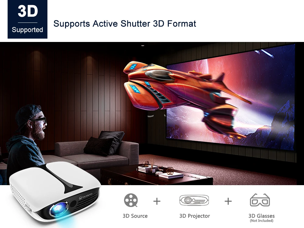 RD-606 DLP Mini Portable Projector 