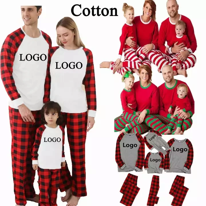 Christmas Pajamas Set Pajamas Custom Printed Adult One Piece Cotton ...