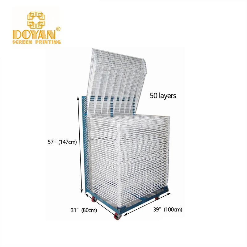 Screen Printing Drying Rack for Paper Film Glass Plastic 50 Layer