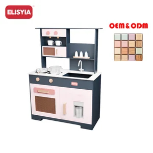 Wooden Kitchen Toy White Sage Green Wholesale Hot Sale 2026 New Arrival Cocina De Madera Juguetes De Cocina Simulation