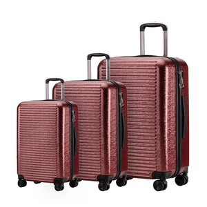 Wholesale OEM ODM Travel Suitcase Sets Wheel Business Luggage Set Bright ABS+PC Luggage Boxes for Travelling