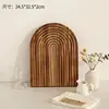 Pieza de madera de pino de forma ovalada, teñida con pátina (32,5*24,5*2cm)
